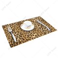 thumbnail image 3 of Wild Animald Leopard Pattern Table Mat Kitchen Decoration Placemat Table Napkin For Wedding Dining Accessories Table Mat, 3 of 5