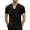 hgg184-Black, variant on Men's Linen T-Shirts Short Sleeve V Neck Raw Edge Shirts Summer Tops 2026 Loose Beach Vacation Streetwear Tee Tops