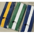 thumbnail image 5 of Couver Terry Cloth Striped Headband 2 Colored Head Sweatband - 6 Pieces Pack (Bright Lime Green / Black), 5 of 7