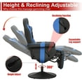 thumbnail image 3 of Massage Gaming Chair Reclining Video Game Chair Ergonomic Office Chair Height Adjustable Gamer Chair with Headrest and Lumbar Support PU Leather High Back Swivel Computer Chair, 3 of 7