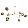 thumbnail image 5 of Adjustable Smoke Grey Glass Shades Chandelier Globes Pendant,8 Light, 5 of 7