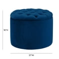thumbnail image 4 of TOV Furniture Queen Navy Velvet Storage Ottoman, 4 of 5