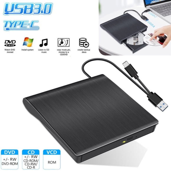 LEEYNEER Optical Drive Usb Dvd Burner CD External Disk Driver Abs