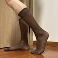 thumbnail image 3 of 2 pair(4pcs) Mens Thin Dress Socks Silk Sheer Formal Business Socks Soft Over the Calf Suit Socks Wide Striped Long Stockings, 3 of 8