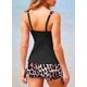 thumbnail image 3 of Bañador Tankini Aleumdr para mujer Tummy Control Leopard, color negro, 3 of 7