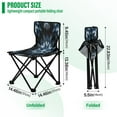 thumbnail image 3 of 600D Oxford Camping Chair Portable Foldable Chair Supports 220 lbs for Picnic, Fishing, Backpacking Explosion Of Blue Ink, 3 of 8