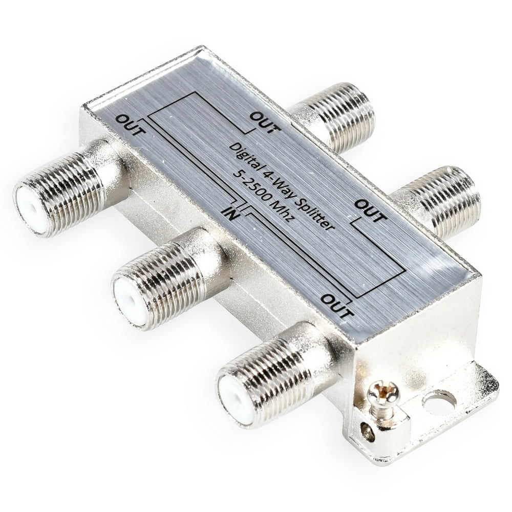 onn. Digital Coaxial 4Way Cable Splitter
