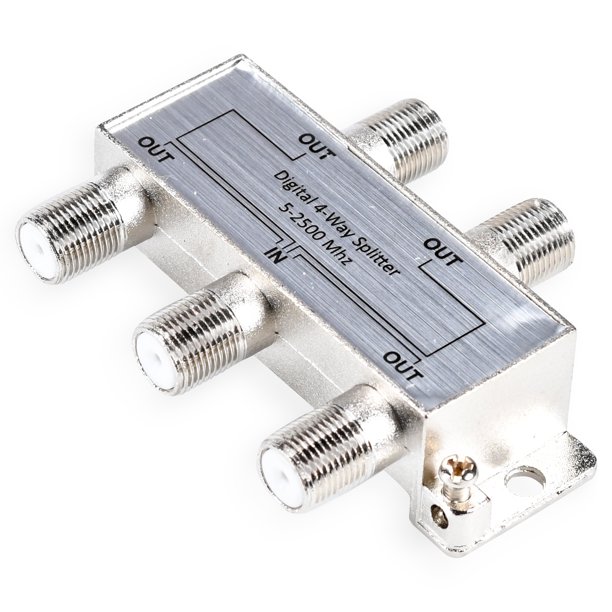 onn. Digital Coaxial 4Way Cable Splitter