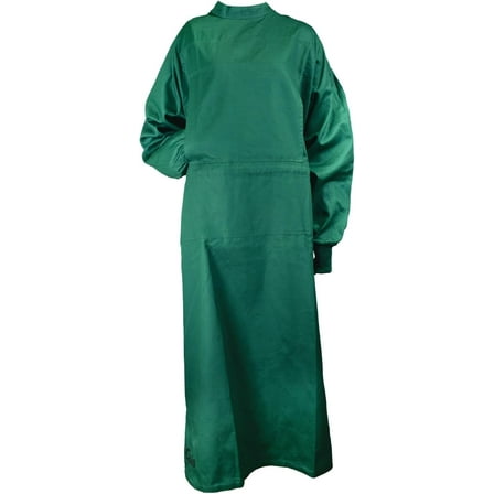 Cloth Surgical Gown, Washable Reusable Gown, Long Sleeve & Elastic Cuff, 100% Cotton, Unisex, Small