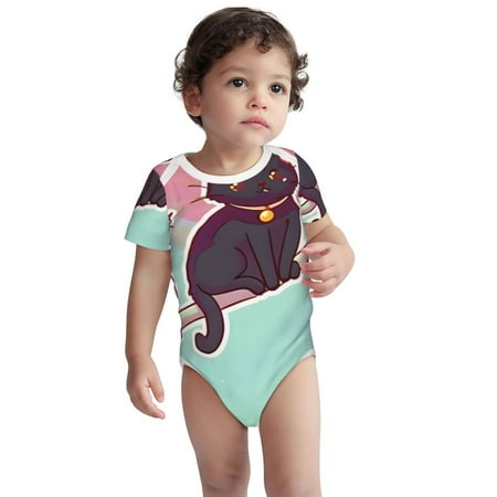 

Kdxio Cats On Broomstick Pattern Unisex Baby Cotton Short Sleeve Bodysuits-2 Years