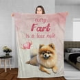 thumbnail image 3 of Every Fart is Love Note Pomeranian Guilty Face Happy Valentine's Cozy Fleece Blanket Pom Dog Lover Gifts Warm Soft Throw Blanket - 01016, 3 of 5