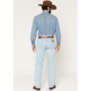 Wrangler Men's Men'S 13Mwz Jeans Cowboy Cut Original Fit Prewashed Bleach Indigo 31W x 34L US