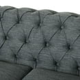 thumbnail image 2 of Noble House Leesburg Tufted Fabric 3 Seater Sofa, Charcoal Fabric, 2 of 11