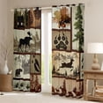 thumbnail image 2 of Castle Fairy Bear Deer Black Out Curtains,Geometric Plaid Curtains Pack of 2 (42x63 Each), 2 of 6