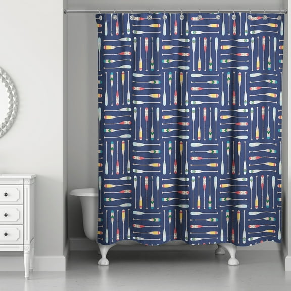 Creative Products Oar Pattern 71x74 Shower Curtain