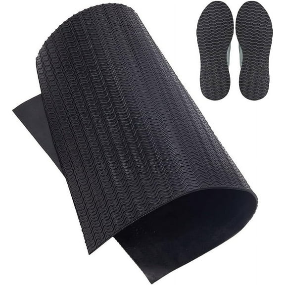 2.2mm Thick Shoe Rubber Sole Sheet 11x14.76 inch Non-Slip Heel Repair Pads Black Shoes Bottom Repairing Material Resistant Sole Sheet for Women Men Shoes