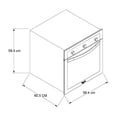 thumbnail image 2 of Horno de gas de 60 cm (24 pulgadas) Whirlpool  WOA120S para empotrar en acero inoxidable y puerta triple cristal acabado espejo, 2 of 3
