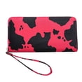 thumbnail image 1 of Womens Wallet RFID Blocking Leather Zip Around Wallet Large Capacity Long Purse Credit Card Clutch Wristlet,red, 1 of 6