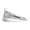 thumbnail image 4 of 14K White Gold Ring Band Themed Ladies Celtic Knot, Size 7, 4 of 5