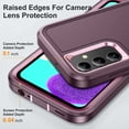 thumbnail image 6 of Allytech Rugged Case Compatible with Samsung Galaxy A13 5G with Hidden Kickstand, [Military Grade Drop Protection] Soft TPU Hard PC Bumper Non-Slip Shockproof Full Protective Case, Purple+Pink, 6 of 8