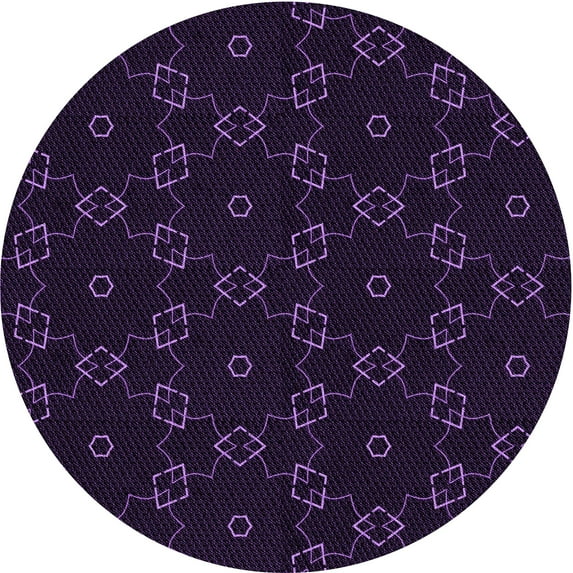 Ahgly Company Indoor Square Patterned Midnight Gray Area Rugs, 3' Square