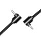 thumbnail image 4 of Cable USB tipo C a USB-C PD de nailon trenzado con codo de 90 grados para Samsung y Tesla, cargador rápido de 60 W, cable USB-C., 4 of 5