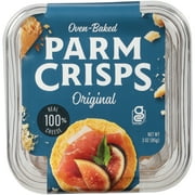 ParmCrisps Original Wide Oven-Baked Parm Crisp Cheese Crackers, 3 oz Tub