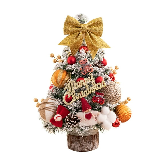 0.6m Mini LED Christmas Tree Tabletop Holiday Decoration for Home Lifelike Artificial Tree with Lights Compact Desktop Festive Ornament Christmas Gift