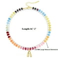 thumbnail image 6 of OldPAPA Colorful Beaded Initial Necklaces,Trendy Beaded Choker Necklace for Women,Handmade Letter Necklace Valentines Day Gifts for Women Jewelry, 6 of 10