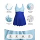 thumbnail image 5 of Vestido de baño Hanna Nikole para mujer, talla grande, azul claro+azul real, 5 of 6