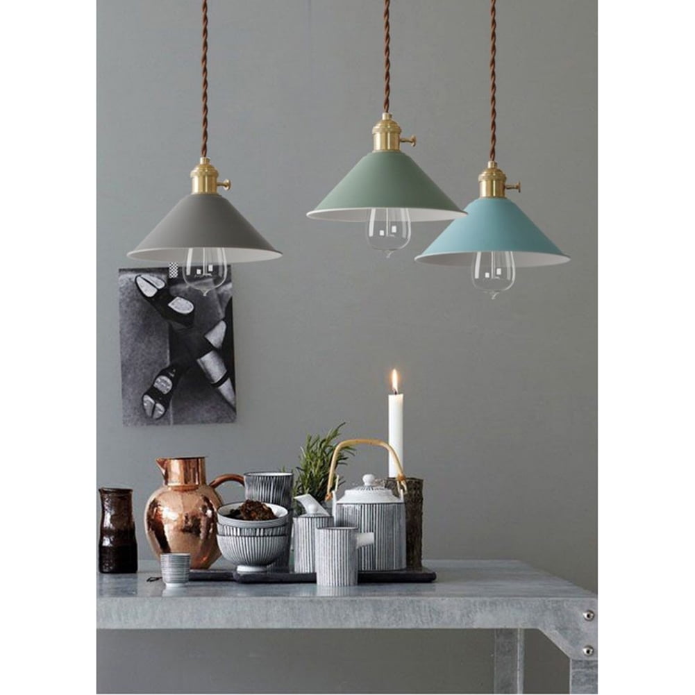Small Industrial Retro Style Pendant Lighting for Kitchen Sink, Mini Vintage Metal Dining Room Pendant Light Fixtures Over Table, Single Rustic Farmhouse Hanging Lamp Ceiling Chandelier