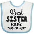 thumbnail image 3 of Inktastic Best Sister Ever Gift Girls Baby Bib, 3 of 4