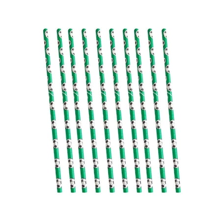 S SERENABLE Disposable Tableware Football Party Tableware for Football Party Home Garden 10 Straws