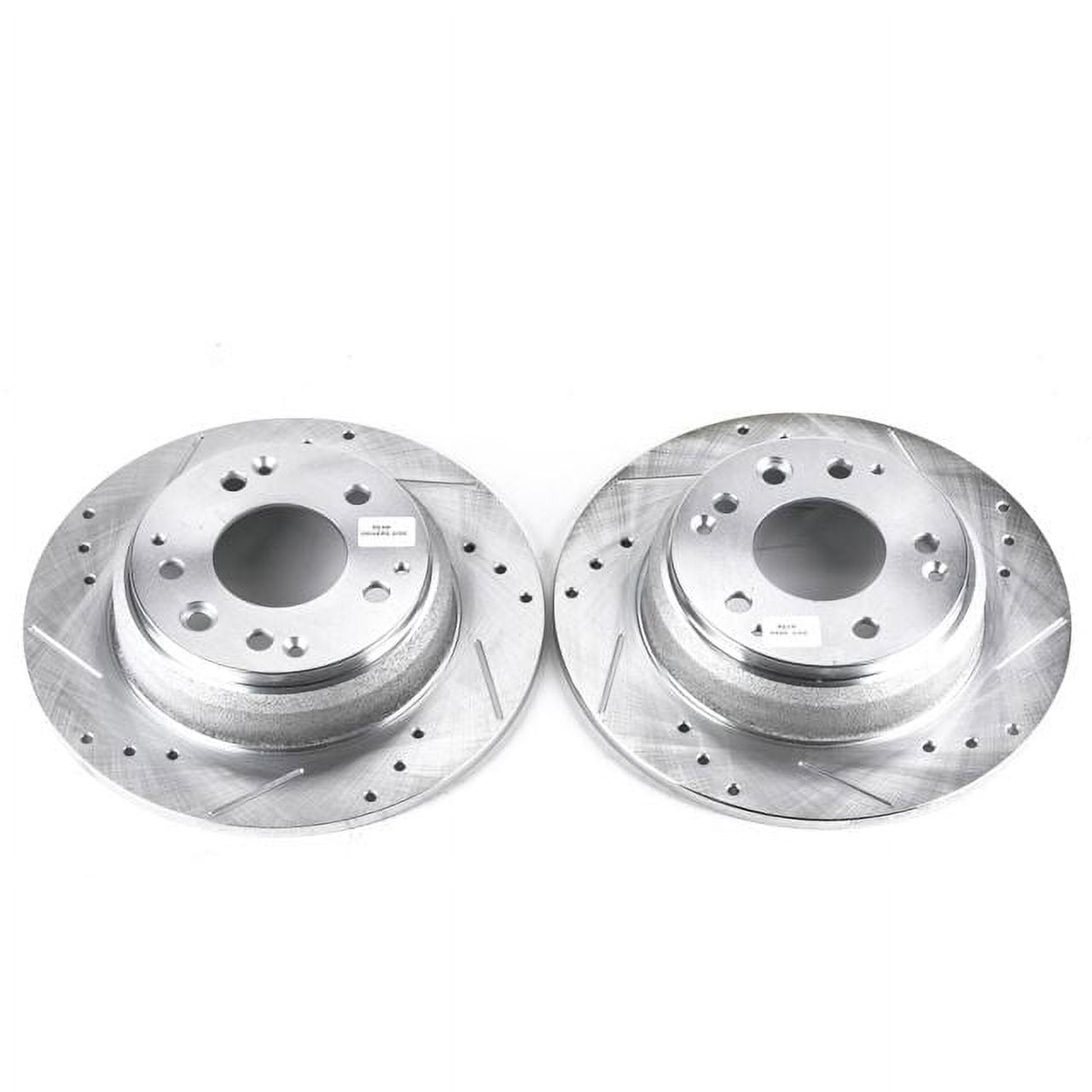 Power Stop Rear Pair of Drilled and Slotted Brake Rotors JBR529XPR