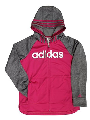 adidas logo girl zip hoodie
