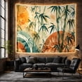 thumbnail image 6 of Bamboo Botanical Tapestry with Leaves and Coordinated Floral Designs, 6 of 7