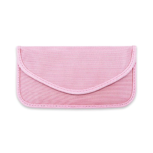 sweethay Bolsa de tela limpia y firme para llaves de coche con delicado proceso de costura, bolsa de almacenamiento antiradiación para mujeres Electrónica rosa