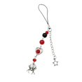 thumbnail image 5 of Llavero con forma de estrella de cinco puntas estilo Spice Girl, dulce y genial, para teléfono móvil, auriculares, bolso, colgante, lazo y estrella, 5 of 5