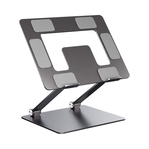 Moyic Soporte para computadora portátil Base de soporte antideslizante de aluminio Soporte de enfriamiento estable para ahorro de espacio de Electrónica Gris