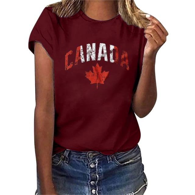 LUOGENLI T-shirts pour Femmes, T-shirts Décontractés à Manches Courtes Imprimés, Col Rond, Ample, Blouse, Hauts, T-shirts Grande Taille, T-shirts Graphiques, Vin de Pâques, Taille P