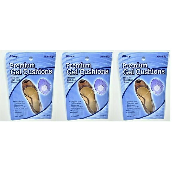 Lot of 3 Allary Premium Non-Slip Gel Cushions, 1 Pair