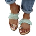 thumbnail image 3 of Zapatos de verano con punta de clip para mujer Sandalias de playa informales con encaje de zapatillas cómodas con diamantes de imitación Wmkox8yii  hj789, 3 of 7