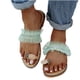 thumbnail image 3 of Zapatos de verano con punta de clip para mujer Sandalias de playa informales con encaje de zapatillas cómodas con diamantes de imitación Wmkox8yii  hj789, 3 of 7