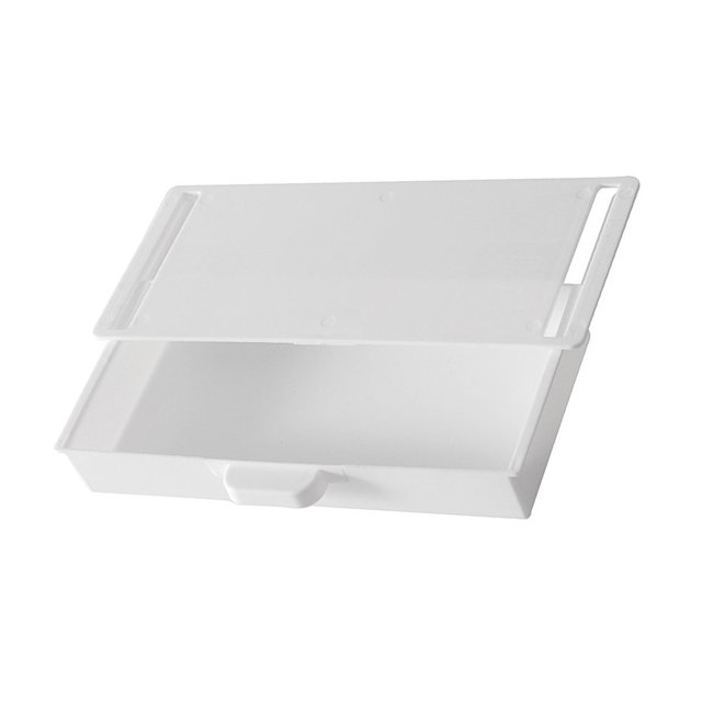 Stick On Storage Drawer, Easy To Clean Under Desk Storage Drawer for Cabinet