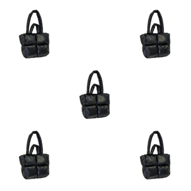 Baohd Larger Capacity Tote Bag With Big Opening For Easy Access Books Crossbody Bag black 5Set
