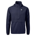 thumbnail image 2 of Men's Cutter & Buck Blue New York Giants Charter Eco Recycled Anorak Half-Zip Jacket, 2 of 3