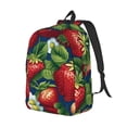 thumbnail image 2 of Balery Strawberry2 Vintage Canvas Backpack for Men and Women - Large Capacity, Durable Travel Laptop Bag for School, Work, Hiking, and Outdoor Activities, 2 of 7
