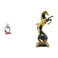thumbnail image 1 of Estatua de resina de un caballo sentado, figura pensativa, adorno decorativo de escritorio, escultura única de arte abstracto para estantería, ideal p, 1 of 8