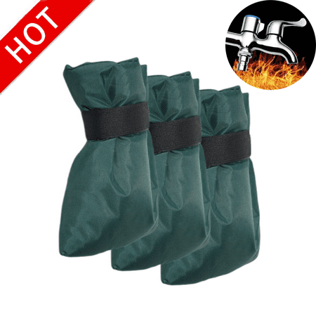 

3Pack Outdoor Faucet Covers Insulated Protector for Winter Cold Weather Outside Water Pipes Cover Insulation Freeze Protection Faucet Socks(Deep Green 8.66*7.08in)