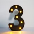 thumbnail image 3 of Letras de 22 cm con luz LED, letras del alfabeto negras, números, luz de noche, letras de Navidad para el hogar, suministros para fiestas de cumpleaños, decoración, 3 of 5